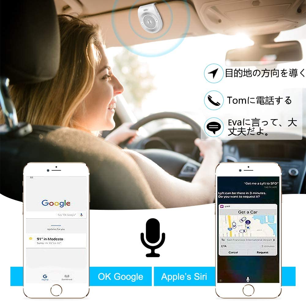 楽天市場 2台同時接続可 Agptek 車用 ワイヤレス Bluetooth スピーカー ポータブル スピーカーホン ワイヤレススピーカー 車載スピーカー 通話 音楽再生 Siri Google 3wスピーカー Gps Line通話対応 Bluetooth4 1 ハンズフリーキット 振動検知搭載 シガー電源