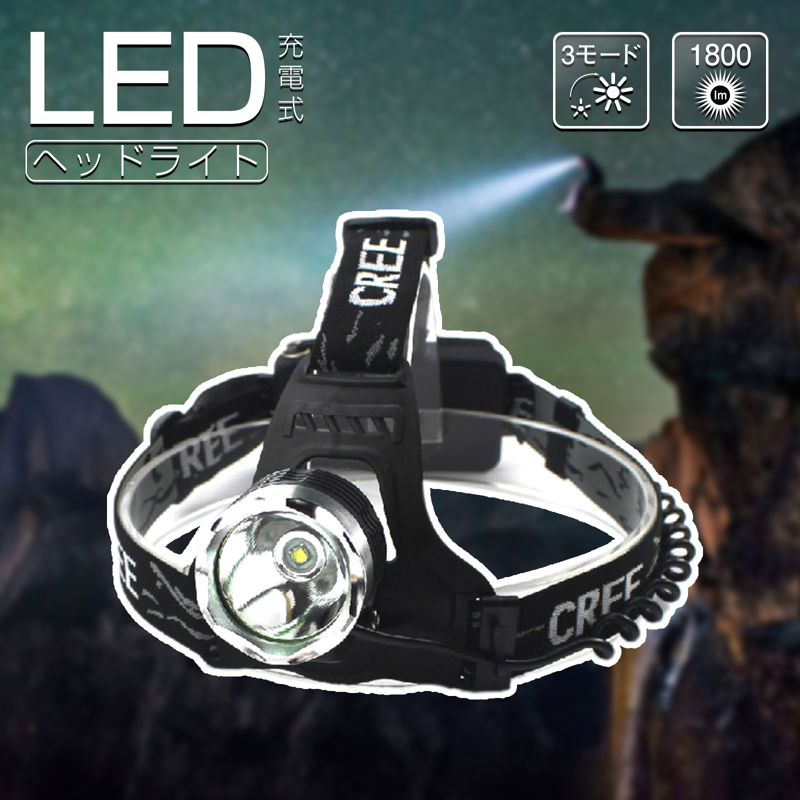 楽天市場】【BLACK FRIDAY】GOODGOODS LED ヘッドライト 5W 400lm 充電
