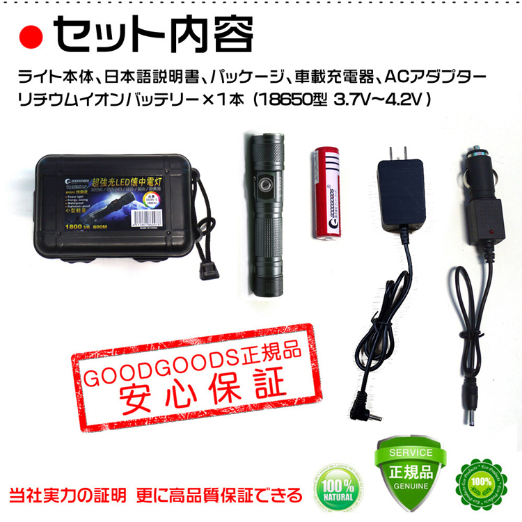 全国送料無料 電球 10個セット 登山 米国cree社製xml T6搭載 ズーム機能付き 懐中電灯 1800lm 軽量 防災用品 小型 ミニ Ledライト 充電式 ハンディライト フラッシュ Led 懐中電灯 停電対策 登山 犬散歩 夜行 地震 防災グッズ 軽量 コンパクト Ed25 S グッド