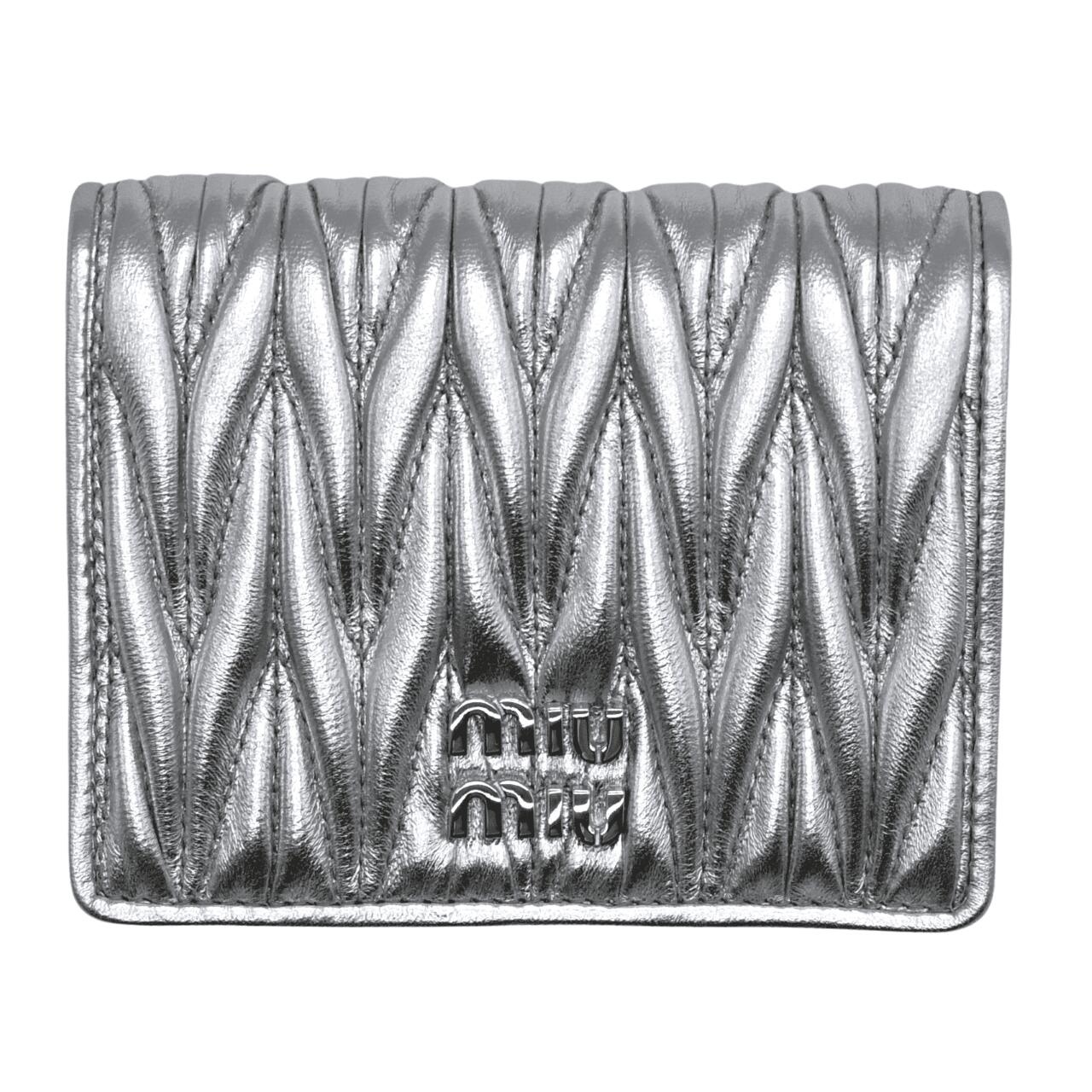 極美品✨miumiu ミュウミュウ リボン 2つ折り財布 マドラス　グレー 楽天市場】MIU MIU ミュウミュウ 二つ折り財布 レディース グレー