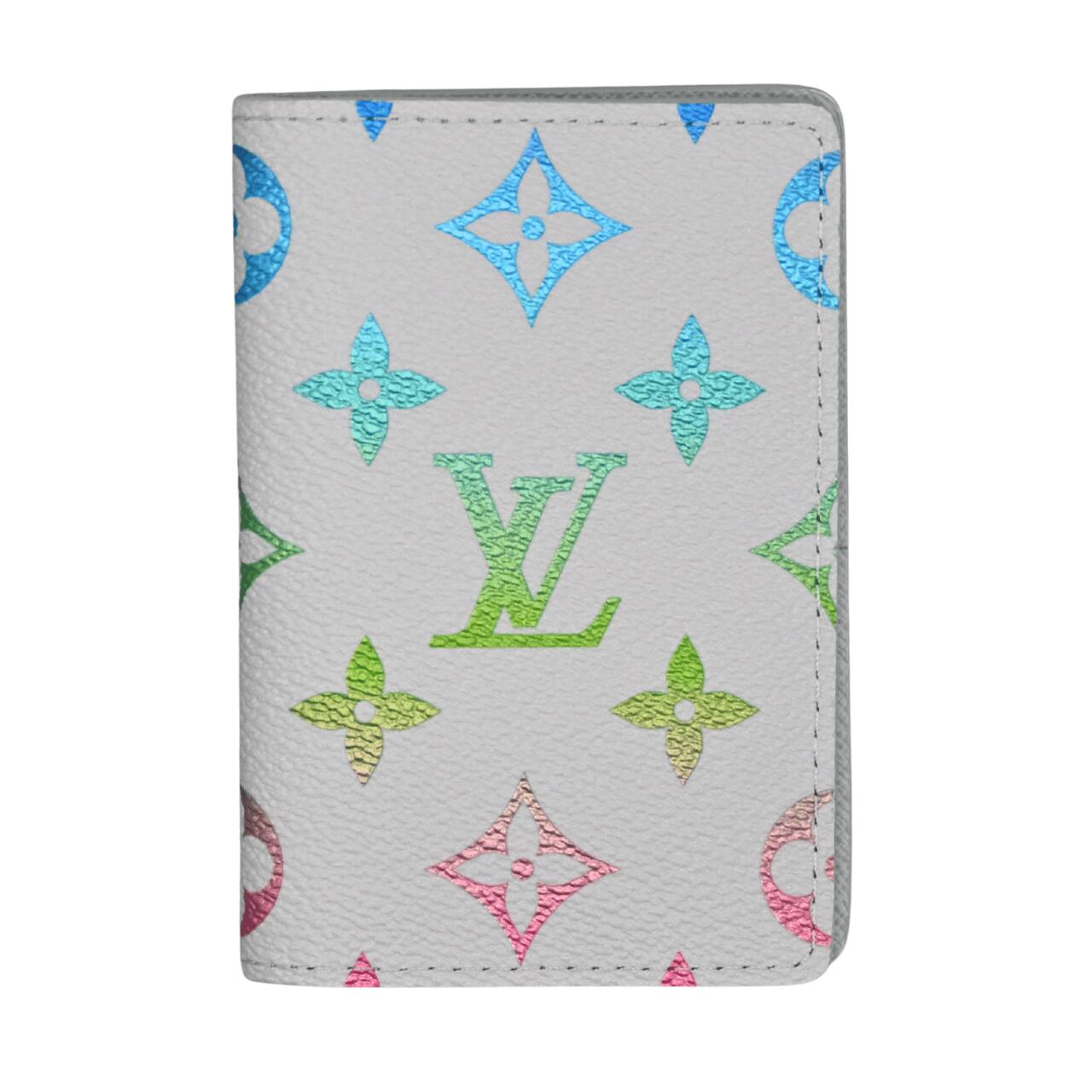 【未当て嵌める品】LOUIS VUITTON ルイヴィトン モノグラム イリデセントオーガナイザードゥ グラデーション マルチ 引き合い 歌留多入れもの 薄墨色 金属元素色合い  (20225)【中古】