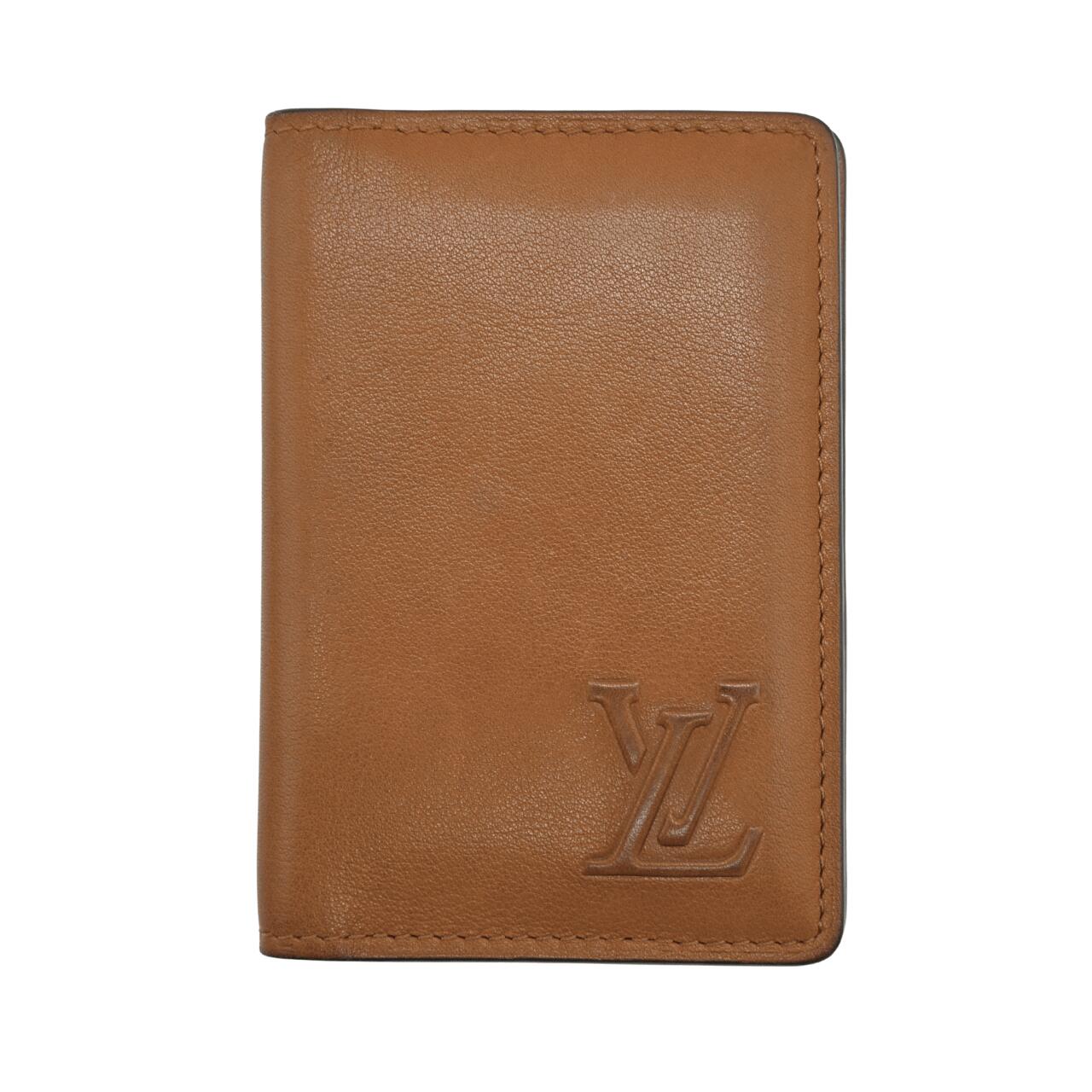 【美品】LOUIS VUITTON ルイヴィトン モノグラム ノマド オーガナイザードゥポッシュ 歌留多入れ 入れもの 名刺入れ 通り手形入れもの 赤銅色 茶  M85084 (28644)