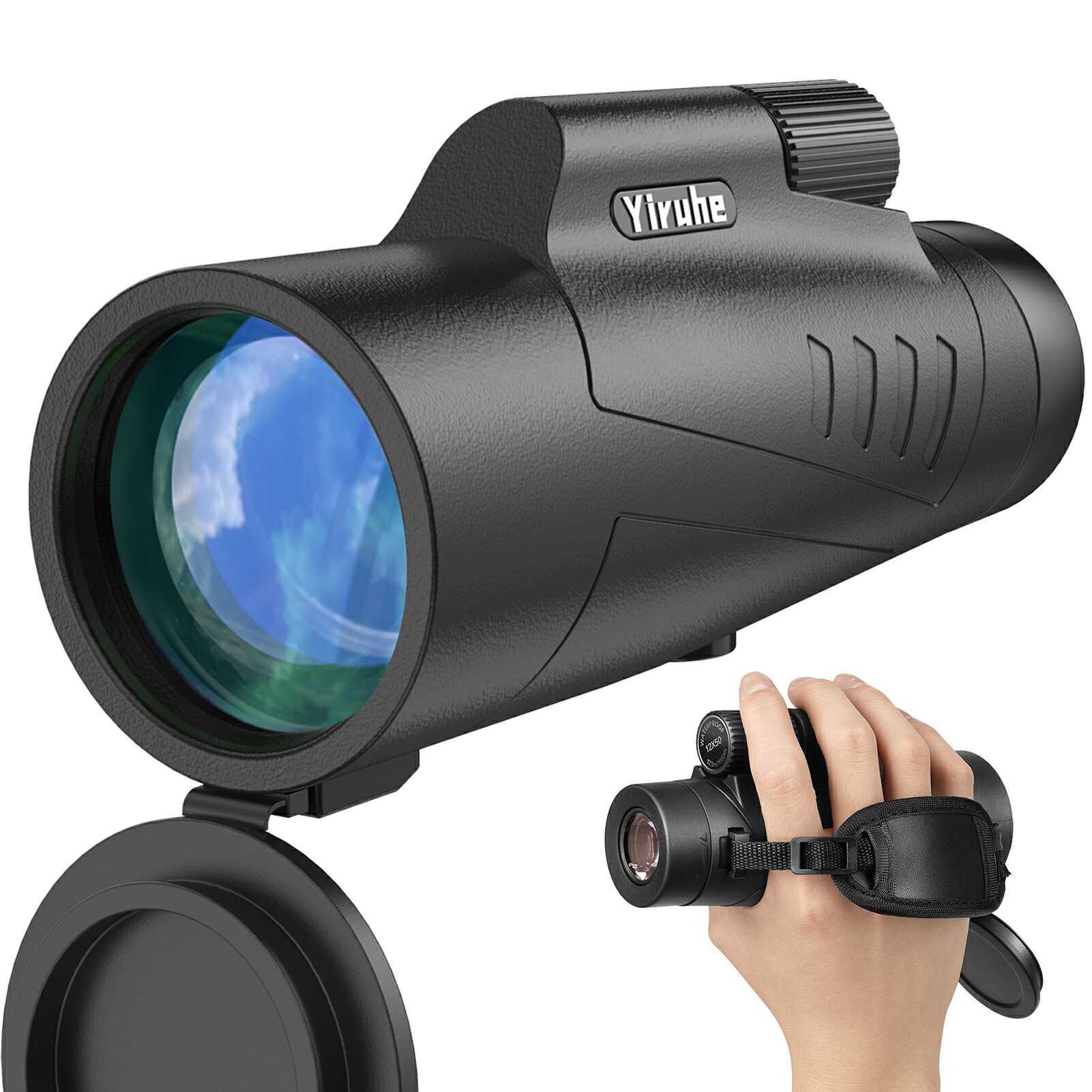 スマホに対応単眼鏡 望遠鏡 12×50 12倍 軽量 高級感 広角レンズ スマホ対応 撮影 防水防霧 収納ケース/三脚付き 携帯便利 野生動物観察 山登りコンサートスポーツ観戦 野球観戦 花火大会 送料無料　付属品