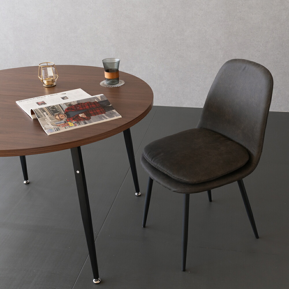 ダイニングテーブルセット 2人用 丸 105cm 円形 北欧 ダイニングセット 3点セット チェア2脚 クッション付き おしゃれ コンパクト