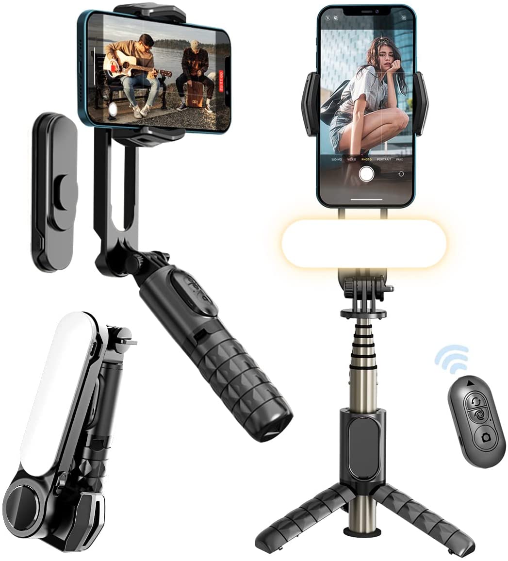 自撮り棒 三脚架付き添い人 3色LED輪っかともし火 スマホ 折り畳み セルカ棒 iphone 三脚架 ともし火 bluetooth シャッター 遠隔操作取りまわし スマホ ライ