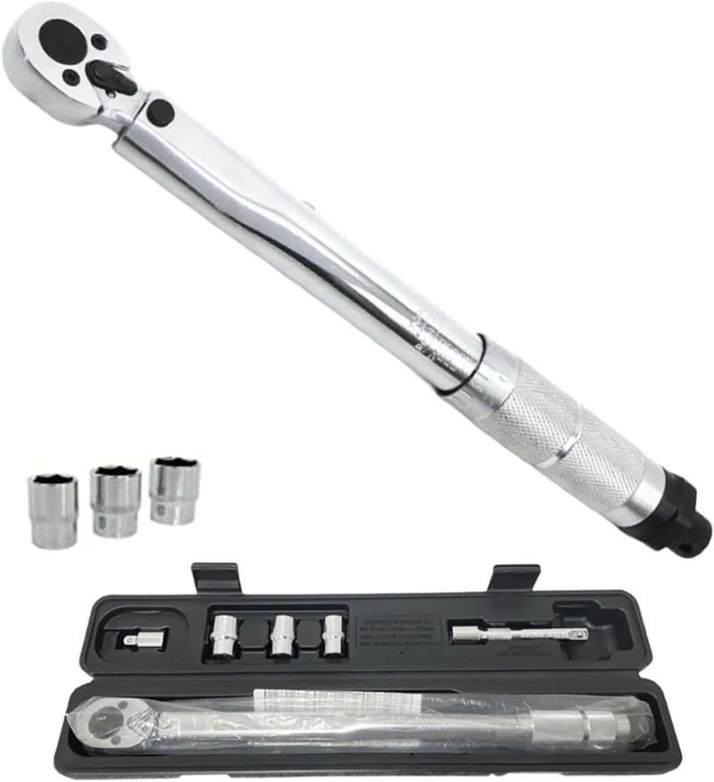 トルクレンチ タイヤ交換工具 レンチ 車用 バイク用 トルクスレンチ 差込角12.7mm (1/2インチ) 28-210N.m 精度±3% プレセット型トルク