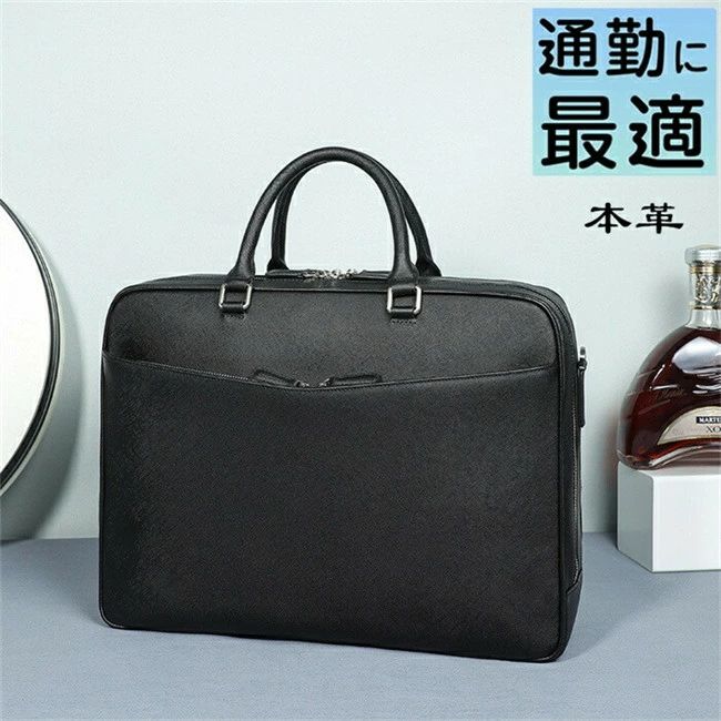 【本革】ビジネスバッグ メンズバッグ トートバック ブラック 牛革 2way ビンテージ メンズ キャリーオン 14インチPC対応 メンズ 本革｜グッドライフパートナー
