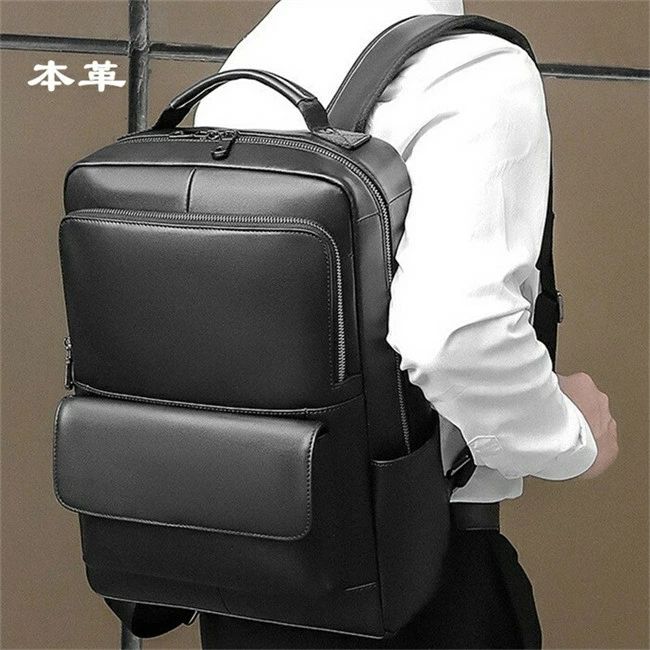 本革 ビジネスリュック メンズ リュックサック パソコンリュック A4収納 14inchPC収納収納 大容量 撥水 通勤 出張 送料無料 プレゼント