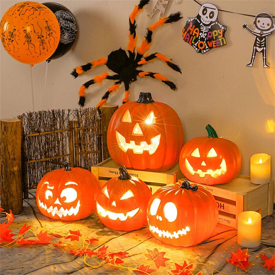 ハロウィン 飾りつけ 部屋の入り口 飾りつけ かぼちゃ画題 西洋カボチャ型点火装置 LED点火装置 照度 照明ランプ 提燈 蓄電池 かざり付ける 生きすだま コス