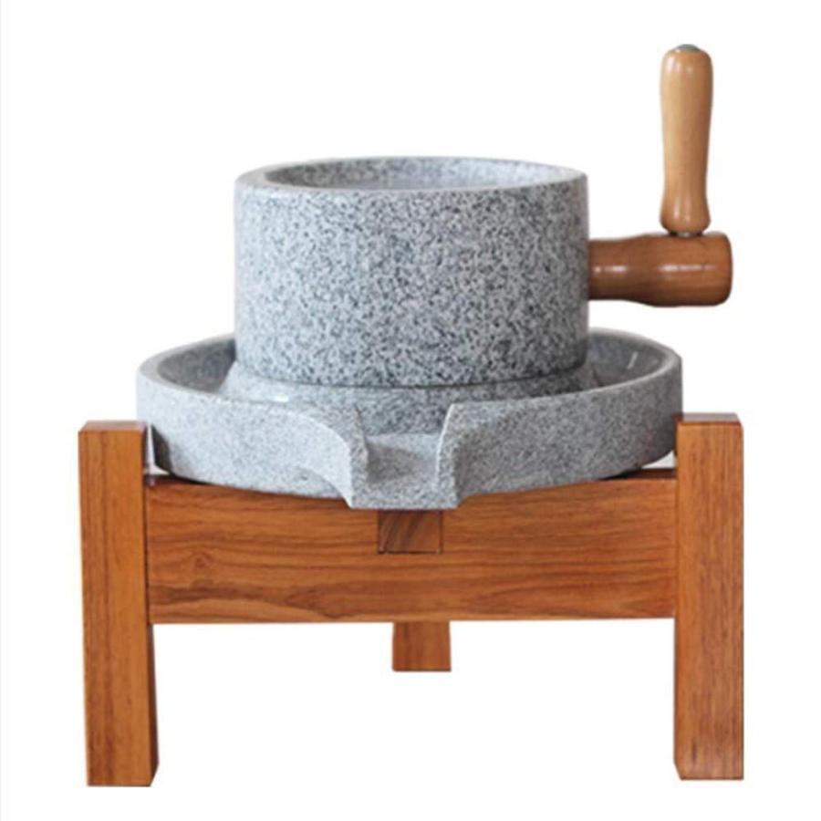 石臼 いしうす ひき臼 ひきうす 御影石 昔ながらの 石臼 ひきうす 石うす 製粉器 粉 圧砕機 唐きび 茶の葉 目の前 米粉 手挽き禾穀類製粉機 重さ?3