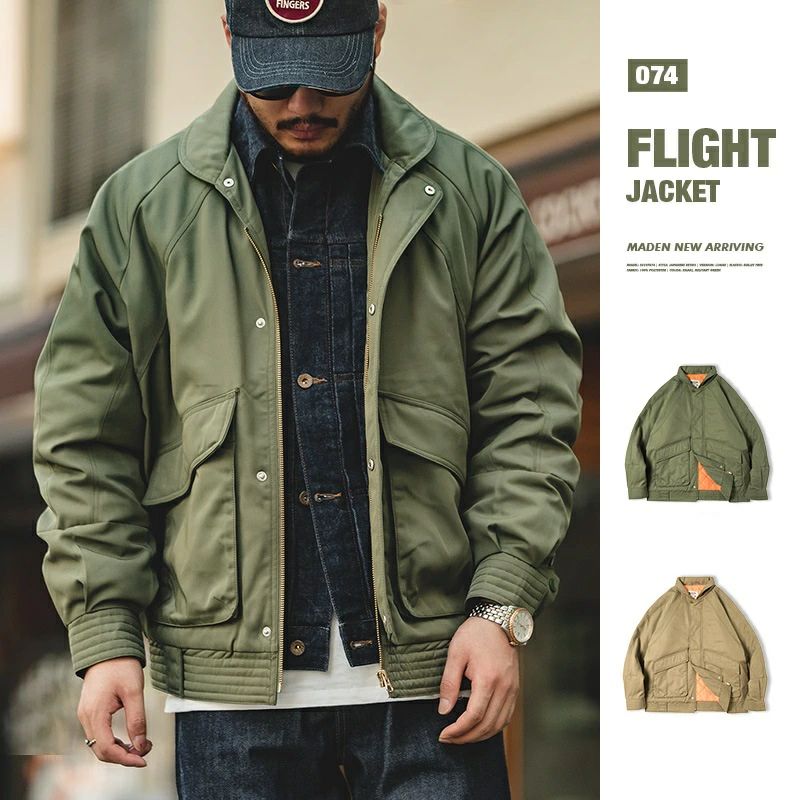 ヴィンテージ仕様模様 飛行上衣  FLIGHT JACKET  中綿 レトロ メンズ上衣 厚地の外套 新品未当て嵌める Ｓ～ＸＸＬ メンズファッション-コート・ジャケット