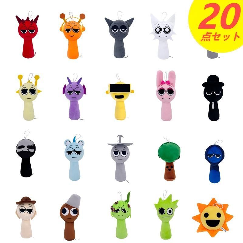 Sprunki incredibox スプランキー ぬいぐるみ 20点仕掛ける まとめ売りA 赤ちゃんクリスマス 快い音競り合い 差し上げ物に至適 差し上げ物 安上がりスプラ