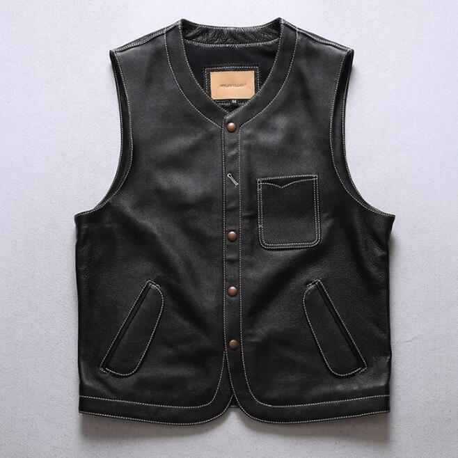 CORONADO LEATHER コロナドレザー　USA製 バイソン 襟付ベスト CORONADO LEATHER コロナドレザーUSA バイソン 襟付ベスト