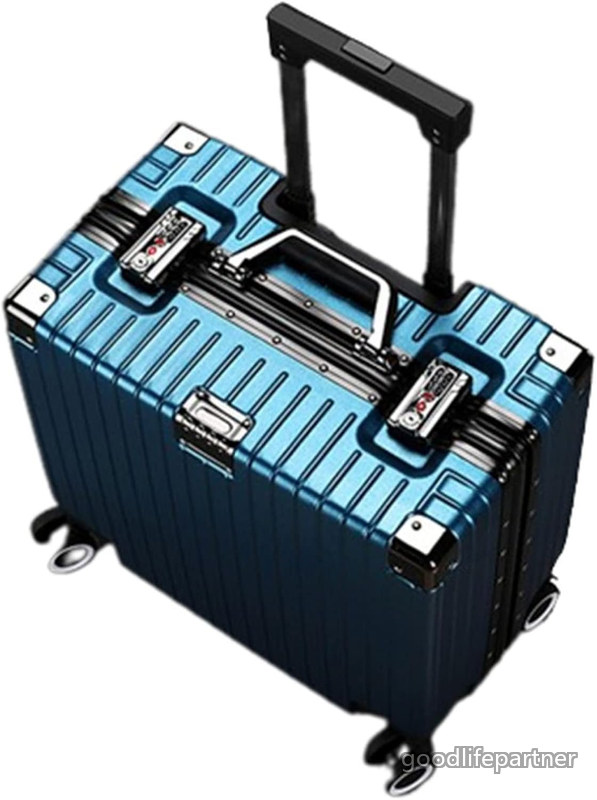 スーツケース キャリーケース 機内持ち込み 30L キャリーバッグ TSAロック搭載 アルミフレーム 超軽量 小型 耐衝撃 静音 ダブルキャスター 360度回転 旅行 ビジネス SSサイ ブルー 出張|グッドライフパートナー