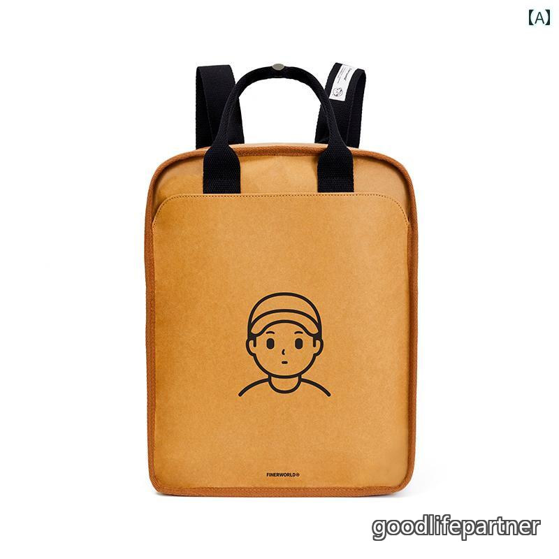 背嚢 レディース メンズ 好一対 今めかしい 鞄 うしろ側風呂敷き包み 手工芸品 紙 レトロ 真四角 学校