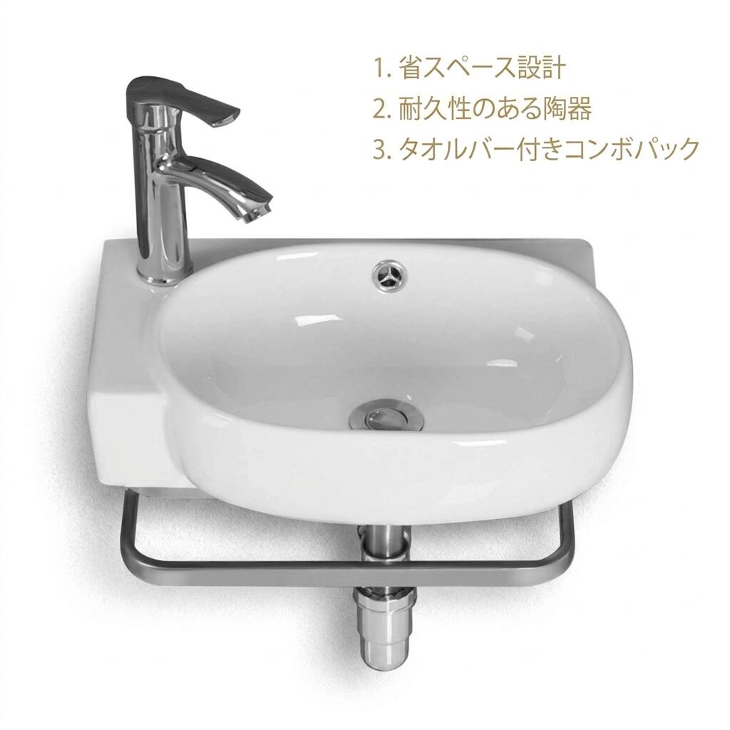 洗面台 洗面どんぶり鉢 小型 飾りつけ 洗面シンク 瀬戸もの製飾り気の無い洗面台 温水および冷水の水道の栓付き添い人 室内用便器どんぶり鉢水抜き付き添い人 風呂場洗面台用 室外屋内