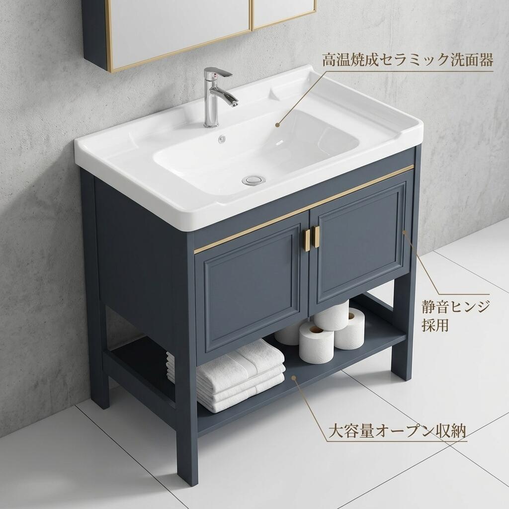 洗面台 洗面どんぶり鉢 室内用便器器 瀬戸もの ロッカー付 洗面かざり付ける台 洗面所 納める 流し台 苑地シンク 風呂場陶芸洗面台押し入れ成りたち合