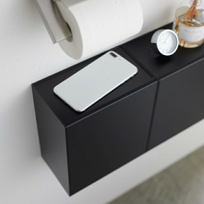 山崎実業 tower ウォールトイレポット＆収納ケース ボックス 掃除用品 フラップ式 壁面 生理用品 床置き サニタリーボックス ネジ付き タワー  ごみ箱 収納ケース トイレポット 壁 トイレ YAMAZAKI 棚 壁掛け トイレ用品