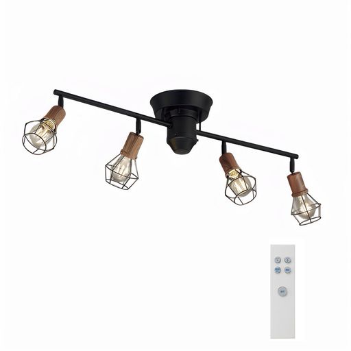 大光電機 DAIKO 極点注目の的 LED照明ランプ(E26) 4灯 蝋燭色 2200K 1000ルーメン 10W Ra80 灯具モビール 遠隔操作 クイック打っ付け式 黒いこと DXL-81497