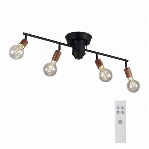 大光電機DAIKO極点注目の的LED照明ランプ(E26)4灯蝋燭色2200K1120ルーメン10WRa80灯具モビール遠隔操作クイック滑りだし式黒いことDXL-81498