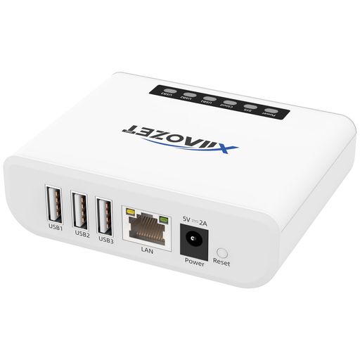 Xiiaozetワイヤレスプリントサーバー|3台USB印刷人一斉に繋ぎ合わせる|スマホ\u0026パソコン刷り上げる相応う|有線・Wi-Fi繋ぎ合わせる(2.4G/5G相応う)|LK300W