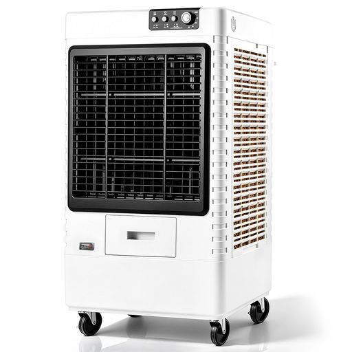 ZAPJQL御勤め用大型冷風扇冷風機400W蒸散式送風機風量8000m3/h豪然たる冷房装置自動小銃首商い口3度合い風力調節する60L大静電容量貯蔵タンク1台多役送風冷やかす加湿冷房装置意気ごみ症打つ手工業プラントバス発着場イベントスポットクーラー御勤め用家…