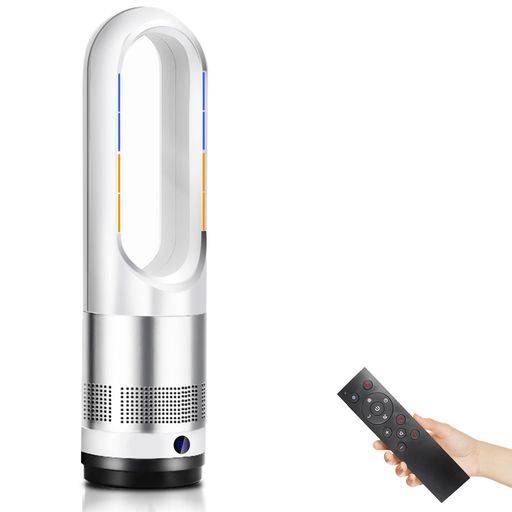 セラミックヒーター【冬新定番・羽根なし・・韮暖兼用】ヒーター浴室暖房機省エネ電気3段階温風+8段階送風80°首振り9Hタイマー静音DCモーター節電リモコン操作・韮暖房40W/1100W大風量速暖過…