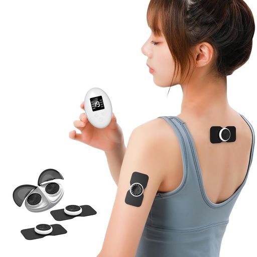 EMS トレーニング 筋トレ器具 貼るだけ ワイヤレス 8種類モード 19段階強度調節 筋トレグッズ ピンポイント 充電・保管ケース付き 頸部 背部 腰 多部位対応 エクササイズ 持ち運びに便利 リモコン付き 男女兼用