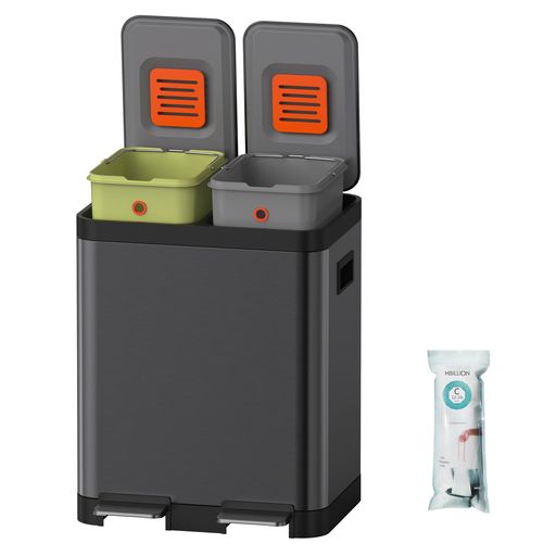 楽天市場】SONGMICSゴミ箱分別2x30Lふた付きダストボックスキッチン用