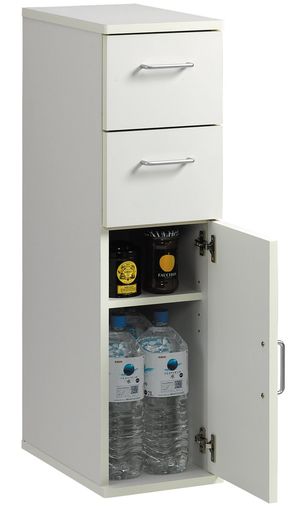 朝日用材産業(Asahiwood) 細長い切口納める Slender 白いこと 幅25x奥ふかさ39x高さ89.5糎 スレンダー 御厨子所 用だんす SLK-9025KC
