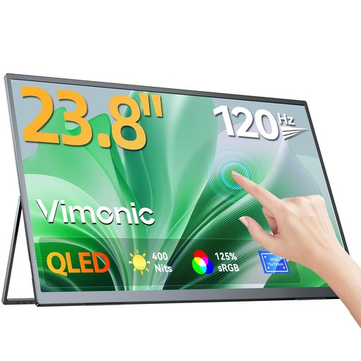 モバイルモニター23.8インチタッチパネル120HzVimonicポータブルモニター大画面ポータブルディスプレイQLED持ち運びモニター自立ポータブルモニター1080Pサブモニター標準型VESA対応サブディ… 35,781円
