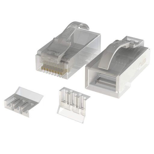 [LINKUP]SnaglessRJ45Cat6UTP繋ぎ|イーサネットCat68P8C繋ぎ|UTPギガビットラウンドケーブルコネクタ|プラチナ50Mi金メッキ高性能|50個入り口・入口