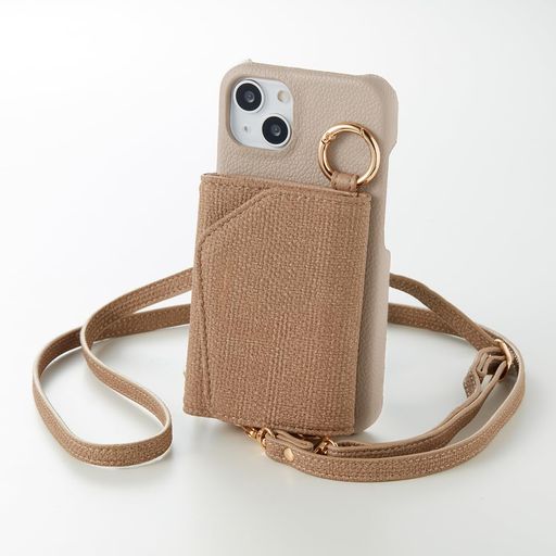 enHANCEスマホケースショルダーストラップ付iphone17容れもの