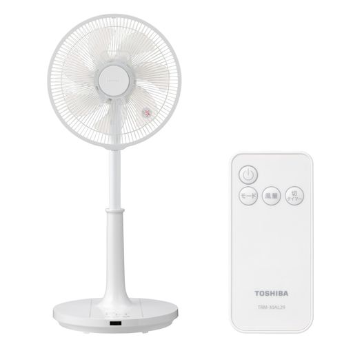 TOSHIBA(東芝)リビング扇風機AC原動機静音遠隔操作付7枚羽毛切タイマー首商い口風量3度合い白いことTF-30AL28A(W)