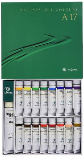 クサカベ(Kusakabe) 油絵具 専門家用 油絵具セット 17色セット A-17 20ml｜グッドグッドライフショップ