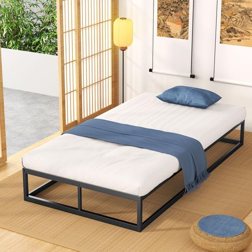 楽天市場】ベッドフレームシングル耐荷重350kgメタルベッドフレーム