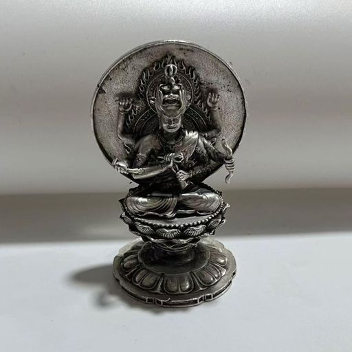 仏像ミニ愛染明王総高74MM合金製守護神仏像フィギュア【守り本尊】恋愛懐中仏
