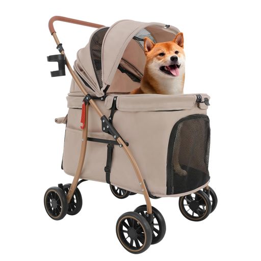 【低床型?大あき場所】MILA\u0026LOUIS中型犬愛玩動物手押し車大あき場所しっかり包み込む大型犬手押し車深型しっかり包み込む犬用手押し車小型犬/猫多頭老犬兼用最大限度4匹耐荷重30Kg飾り気の無いに折りたたむ前輪360°回…