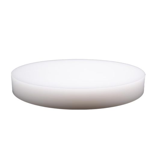 お得(直径45cm厚さ5cm)業務用中華まな板丸形白ポリエチレン素材表面エンボス加工業務用調理器具中華料理店パン屋製菓クレープ台[新日本ケミカル]