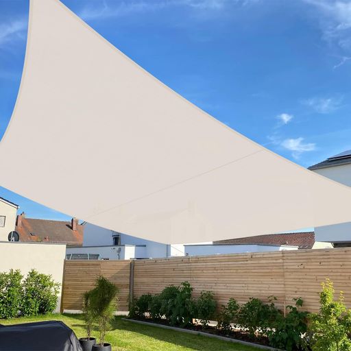 SUNNY GUARDひ雨よけ シェード 4x6m ベージュ 撥水シェード 四角サンシェード|グッドグッドライフショップ