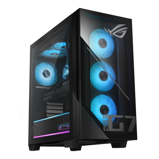 ASUSゲーミングPCROGG700GM700TZGeForceRTX5080AMDRyzen79800X3D記憶装置64GBSSD2TBWindows11液冷中央処理装置冷房装置映像まとめ上げる掛け目16.85kg黒いこと