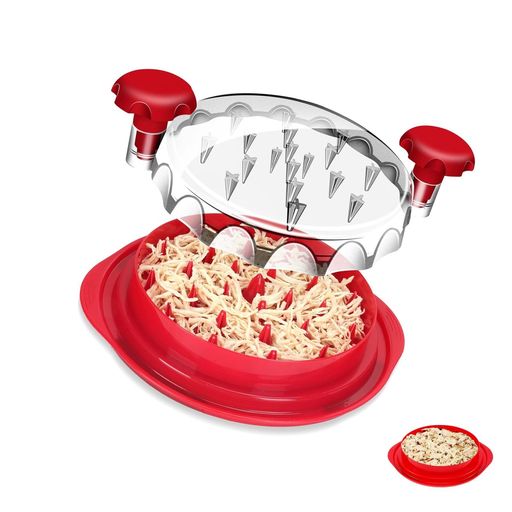 Itisyouチキンシュレッダー人間工学に基づいたハンドルと透明カバーを備えた回転式ビジュアルミートシュレッダーポータブル家庭用キッチン家電鶏肉牛肉豚肉に適しています画像