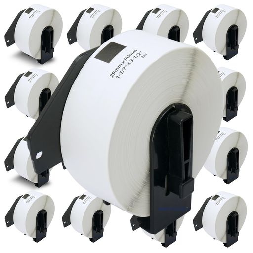 BETCKEY 宛名ラベル 互換 Brother ブラザー DK-1201, 29mm x 90m, 感熱紙ラベル 20ロール、専用ホルダー 20個, 枚数/ロール:8000枚|グッドグッドライフショップ