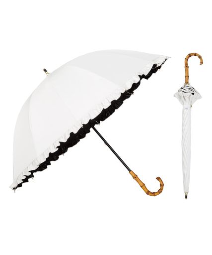 【旧モデル】Wpc. 日傘 UVO(ウーボ) 長傘/12K 親骨55cm レディース フリル オフ 親骨:55cm UVO12K-24|グッドグッドライフショップ