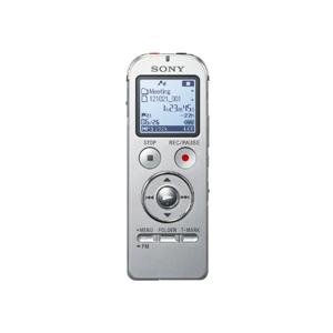 【中古】（人並み外れたに好いたらしい）SONY ステレオ集積回路リコーダー FMラジオ受信機付 4GB しろがね色 ICD-UX533F/S
