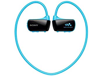 【中古】SONY ウォークマン Wシリーズ 8GB ヘッドホン一体型 防水タイプ ブルー NW-W274S/L