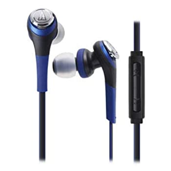 【中古】（非常に良い）オーディオテクニカ SOLID BASS iPod/iPhone/iPad専用インナーイヤーヘッドホン ブルー ATH-CKS550i BL