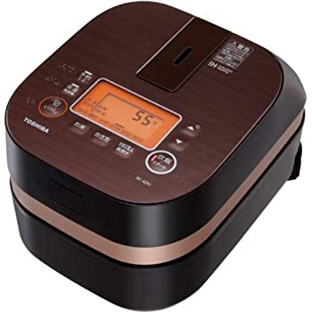 【中古】（非常に良い）東芝 IHジャー炊飯器（2.5合炊き）　グランブラウンTOSHIBA　備長炭かまど本羽釜 RC-4ZPJ-T