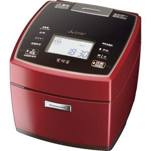 【中古】（非常に良い）三菱 IHジャー炊飯器（5.5合炊き） シャインレッドMITSUBISHI 備長炭 炭炊釜 NJ-VX109-R