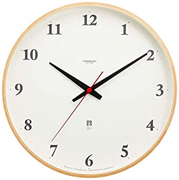 【中古】（人並み外れたに好いたらしい）Lemnos Plywood clock 電磁波時辰儀 自然的 LC05-01W NT